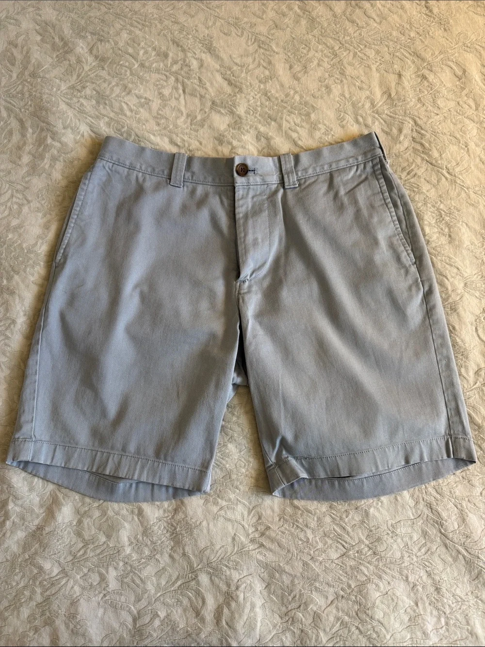 J. Crew Light Blue Mercantile Flex Flat Front Chino Shorts